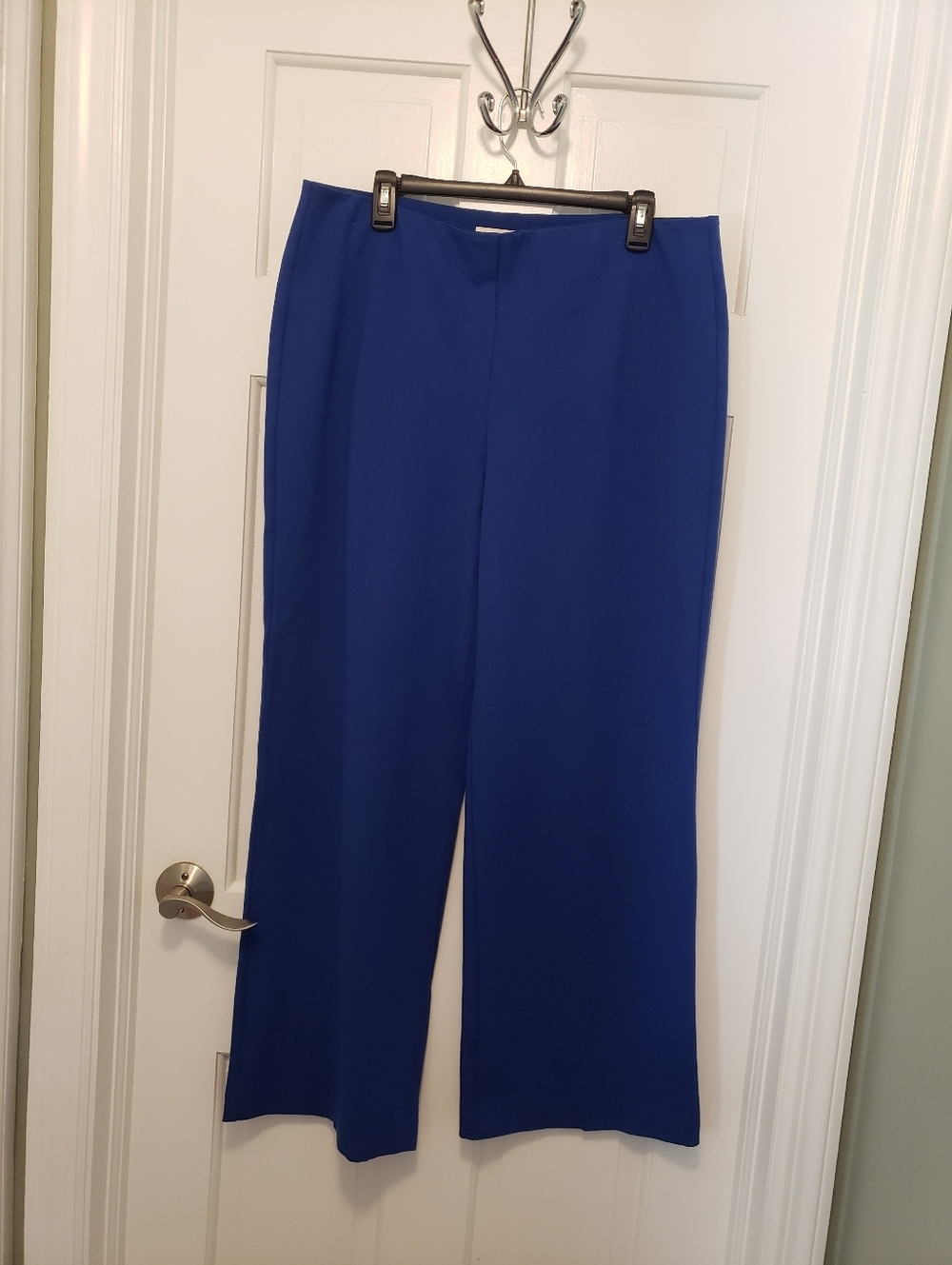 Wide-Leg Pull-On Pants in Royal Blue